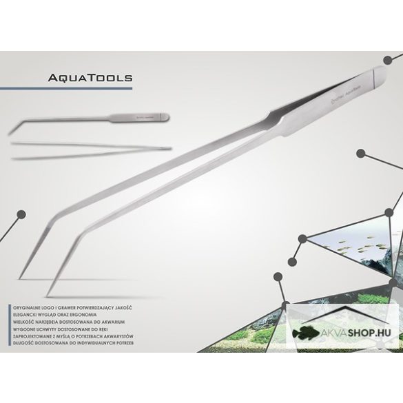 Nattec AquaTools ívelt csipesz 40cm