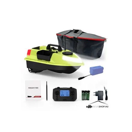 FLYTEC D19 YELLOW horgász etetőhajó akkumulátorral