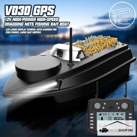 FLYTEC V030 GPS katamarán horgász etetőhajó 20.000 mAh akkumulátorral